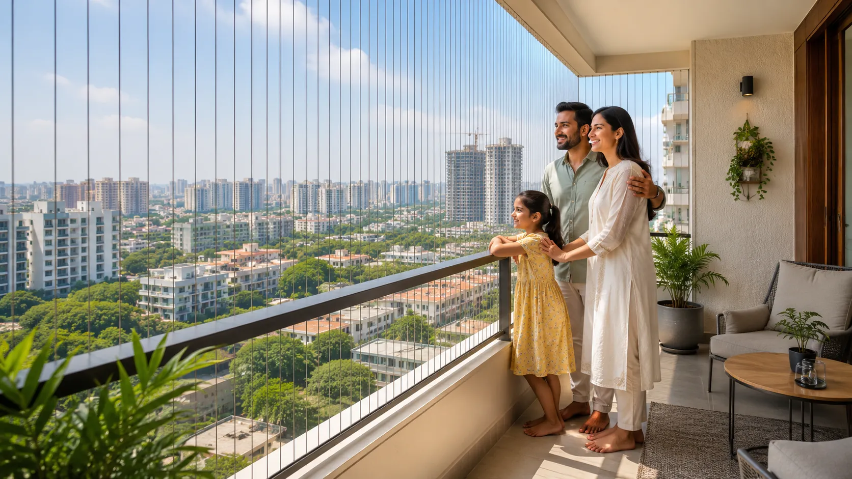Luxury balcony invisible grills